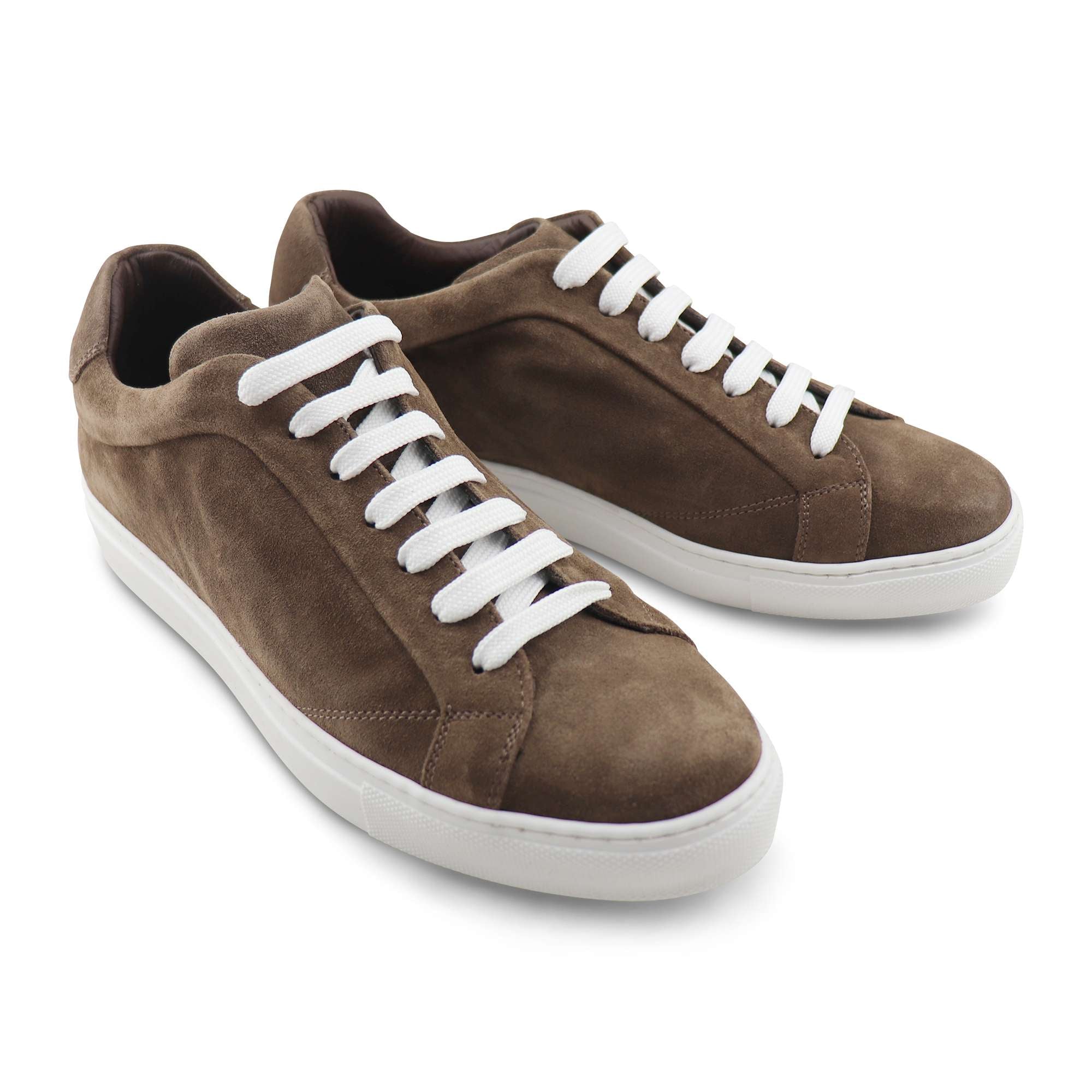 Sneakers in camoscio taupe