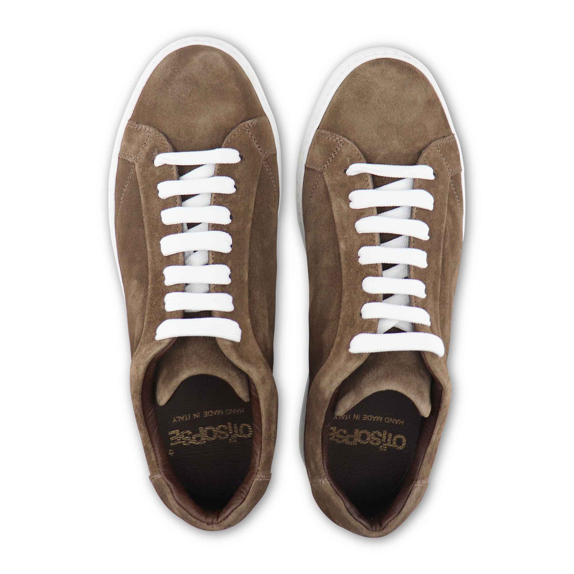 Sneakers in camoscio taupe