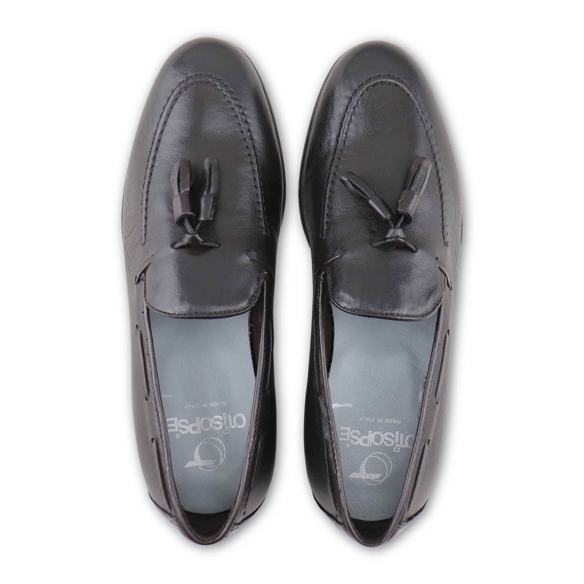 Mocassini tassel in pelle soft testa di moro