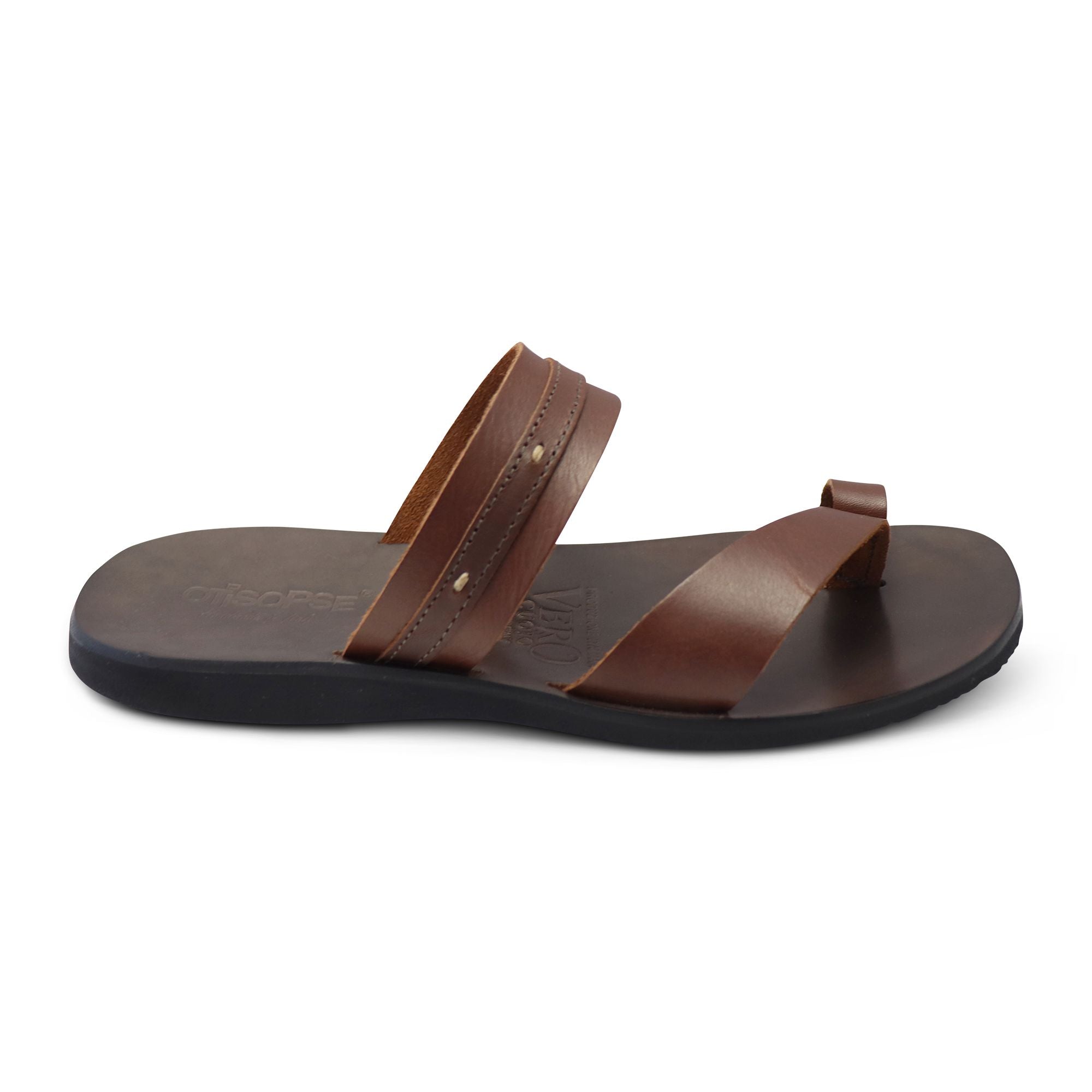 Sandali uomo marroni in pelle