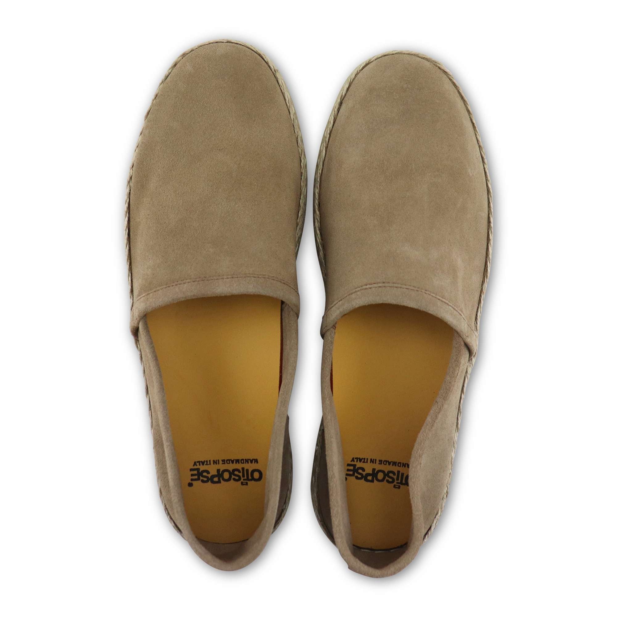 Espadrillas beige in camoscio