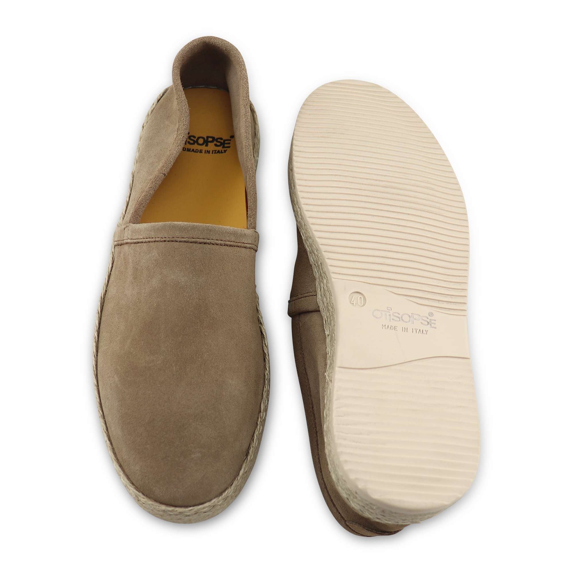 Espadrillas beige in camoscio