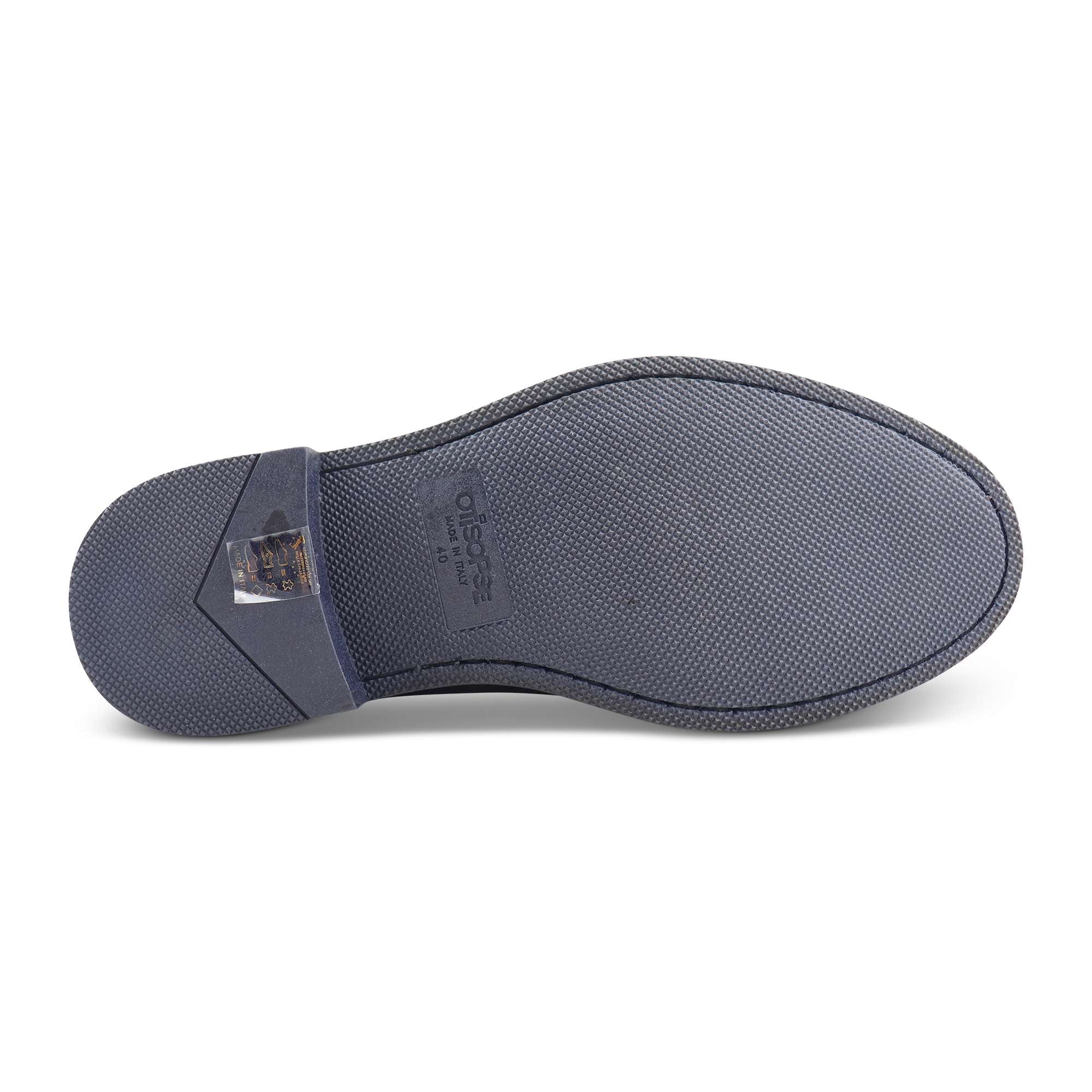 Mocassini blu in pelle