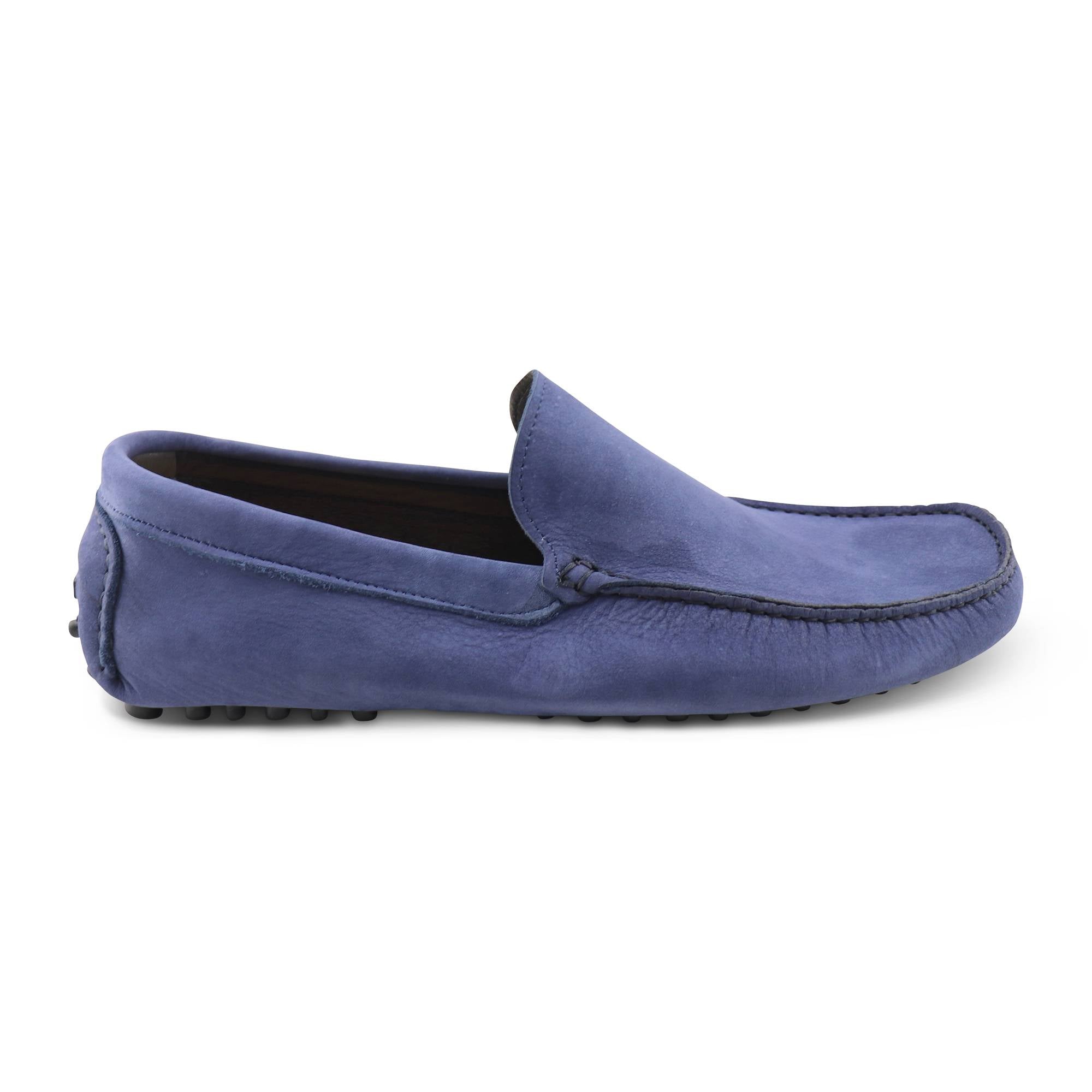 Gommini blu in nabuk