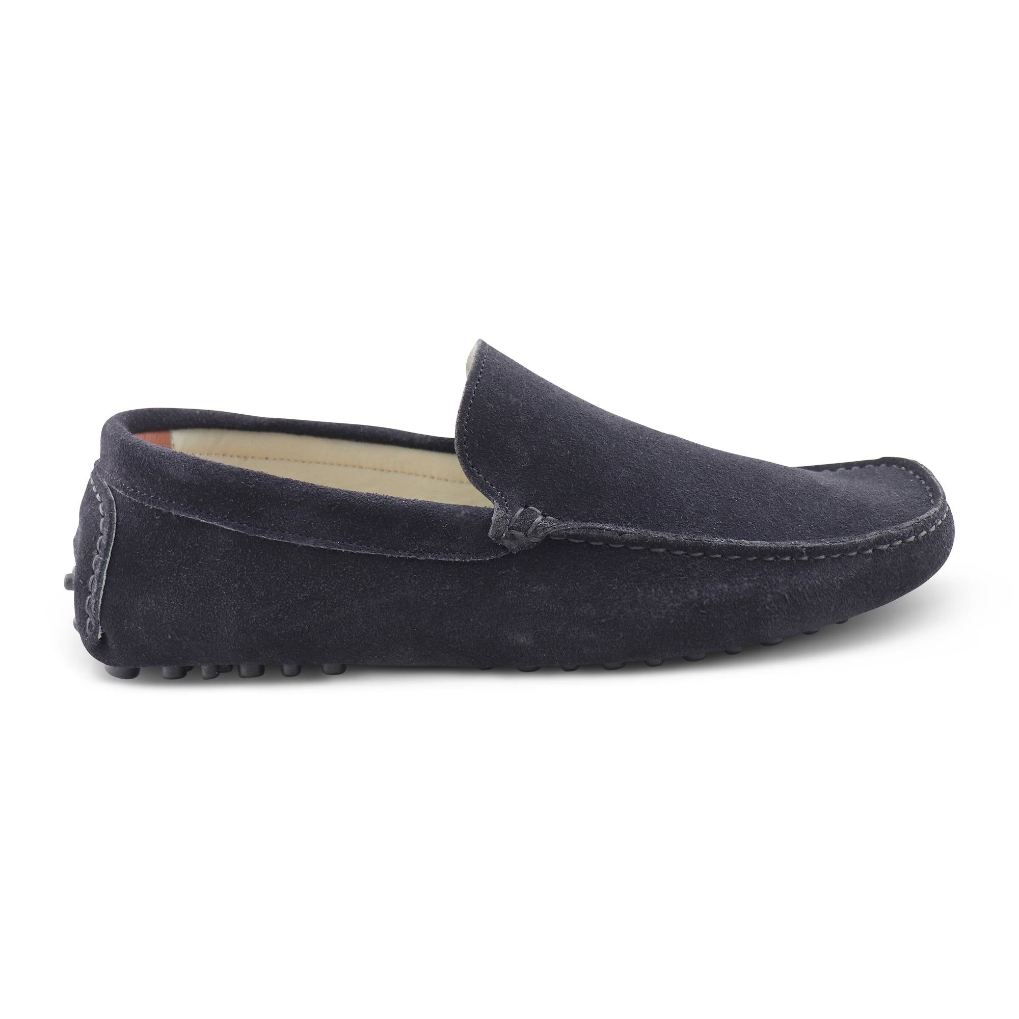 Mocassino nero in camoscio