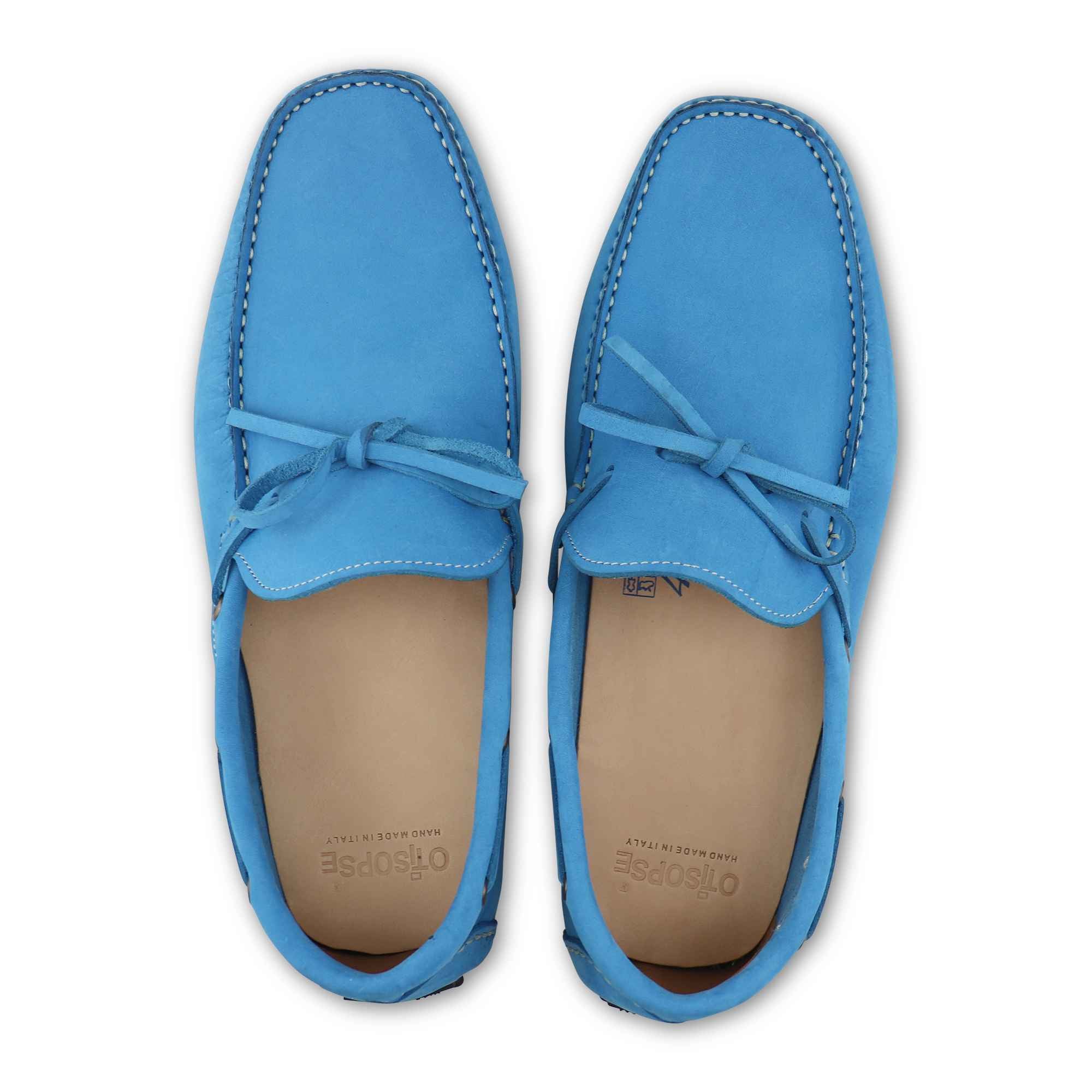 Gommini azzurro in nabuk