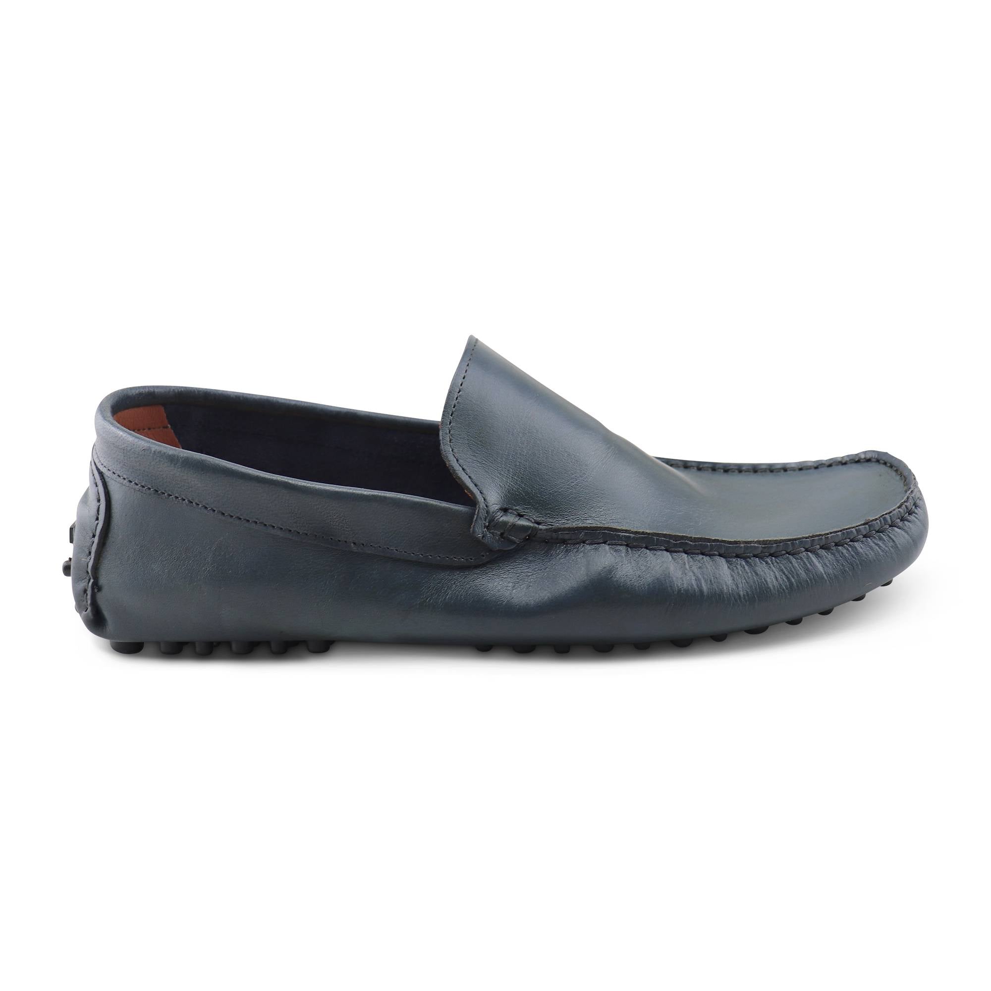 Gommini in pelle blu