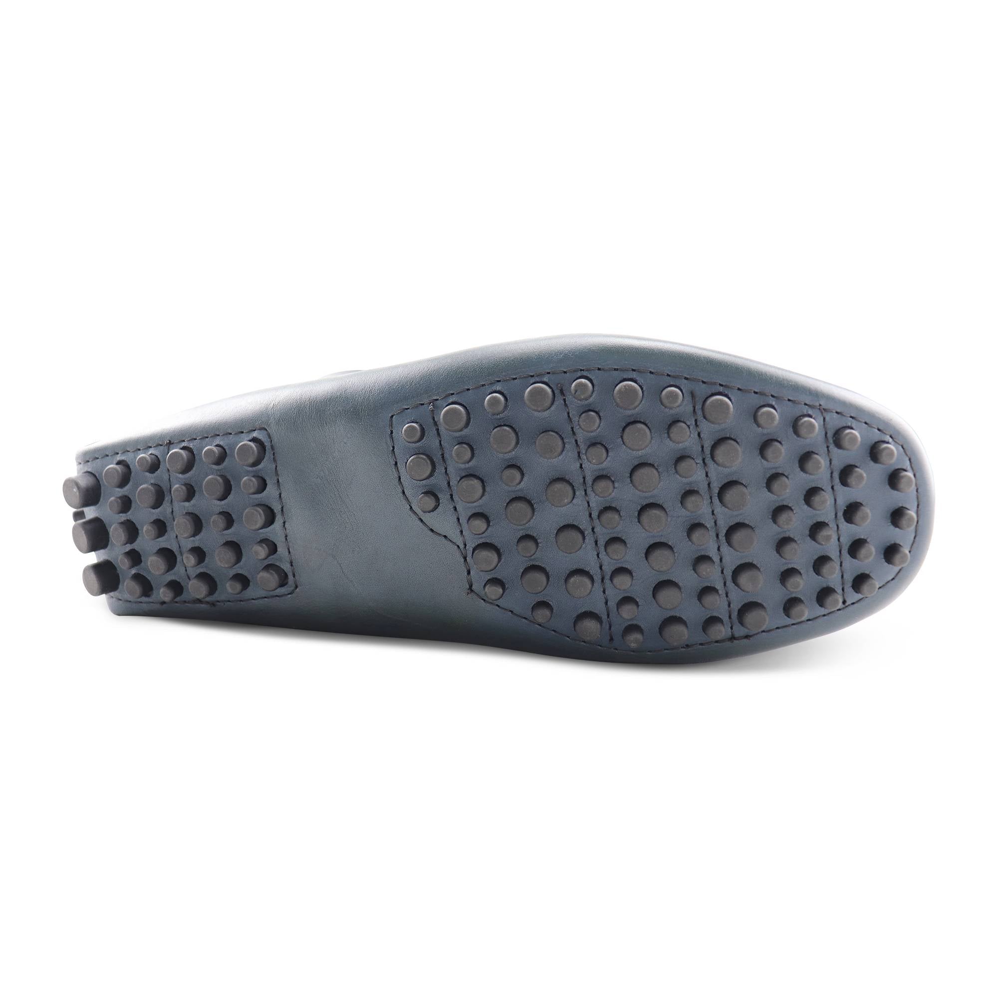 Gommini in pelle blu