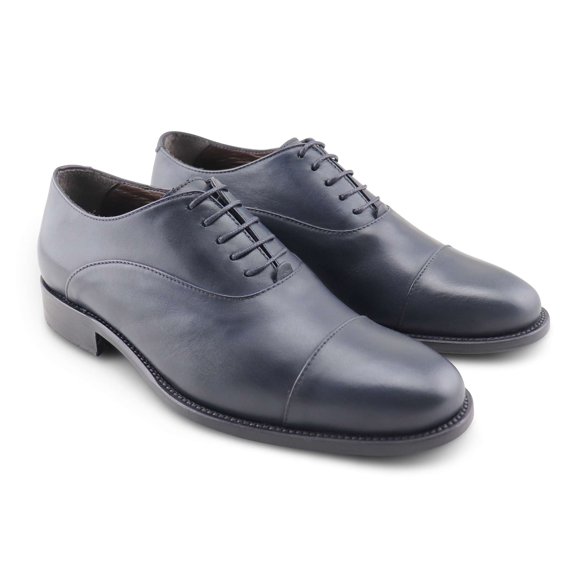 Francesine blu in pelle