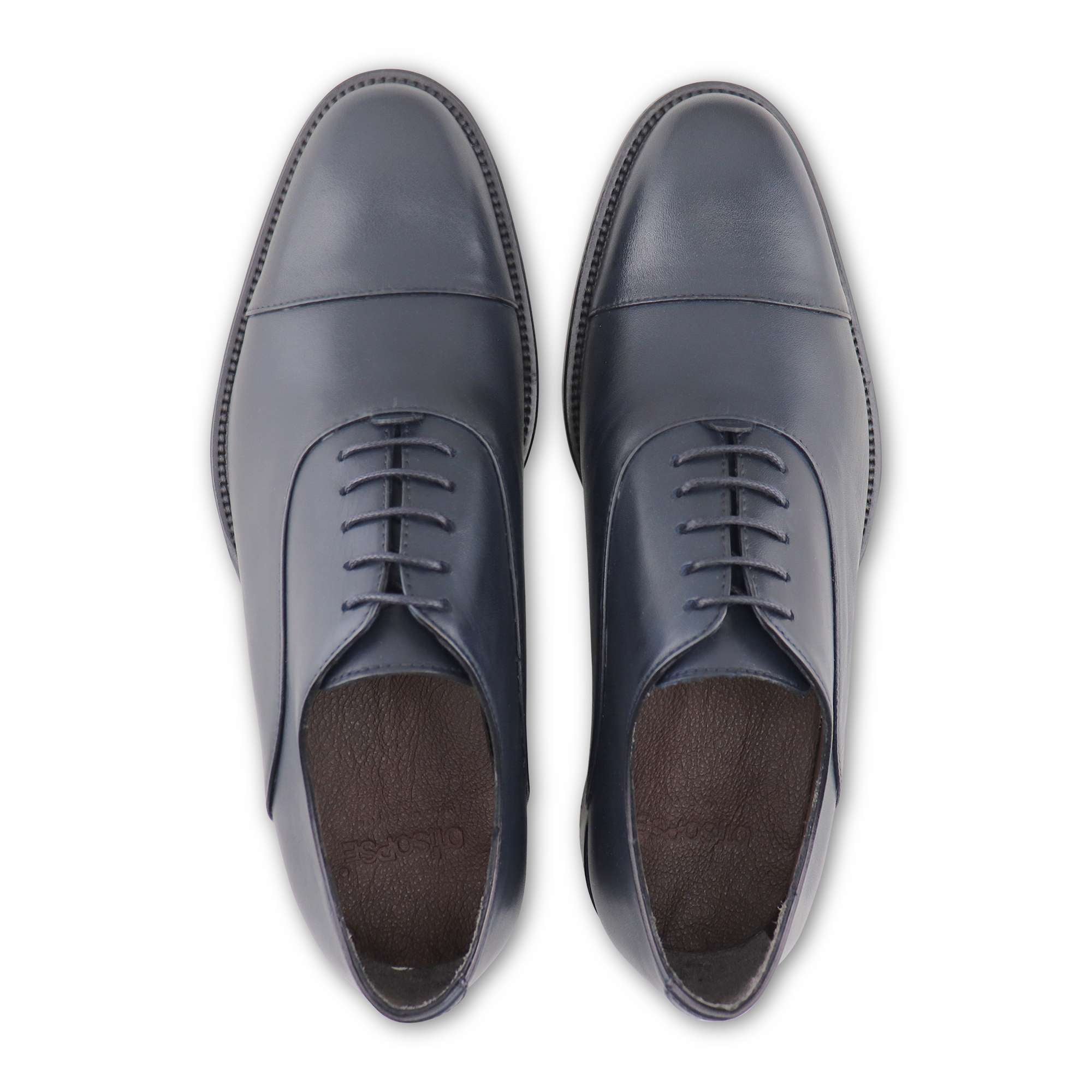 Francesine blu in pelle