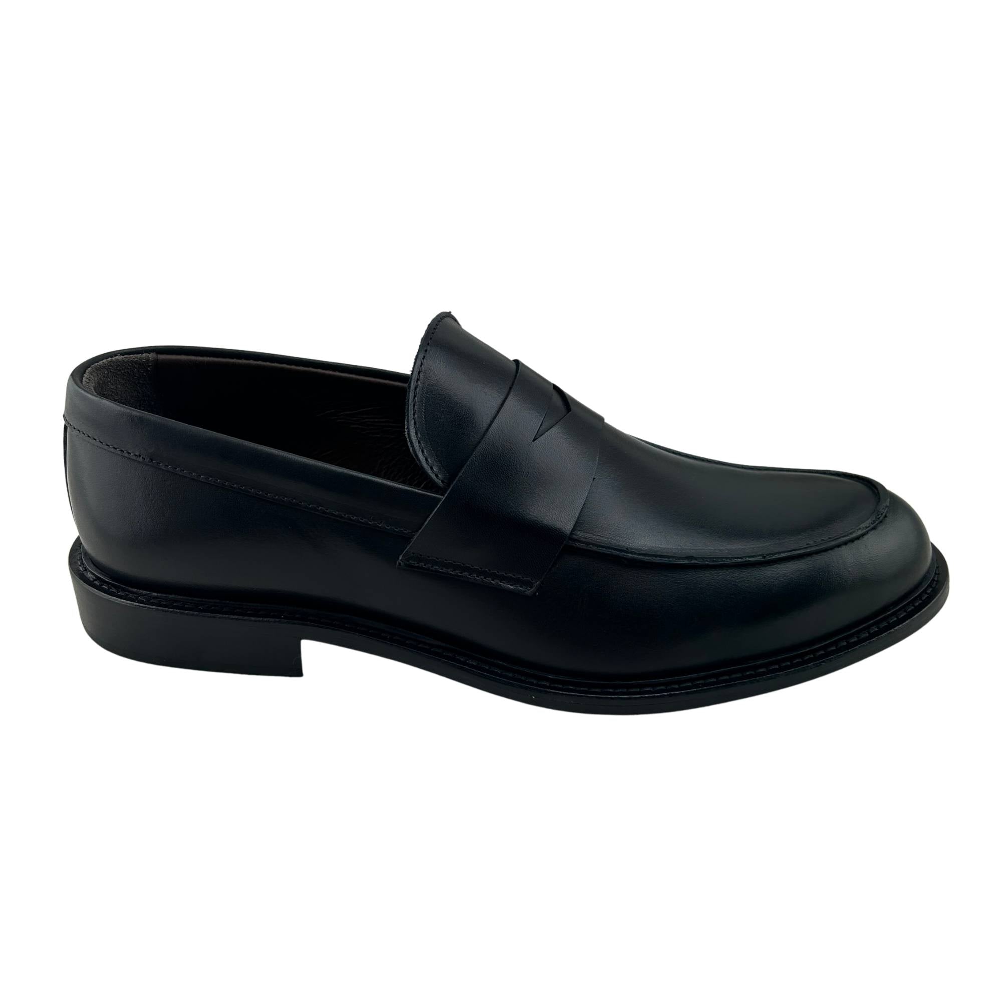 Mocassini neri in pelle