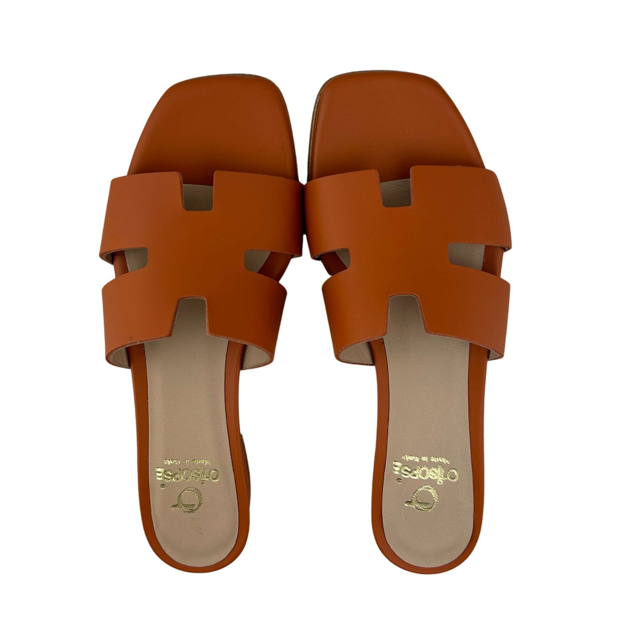 Ciabatta corallo in pelle tacco 10