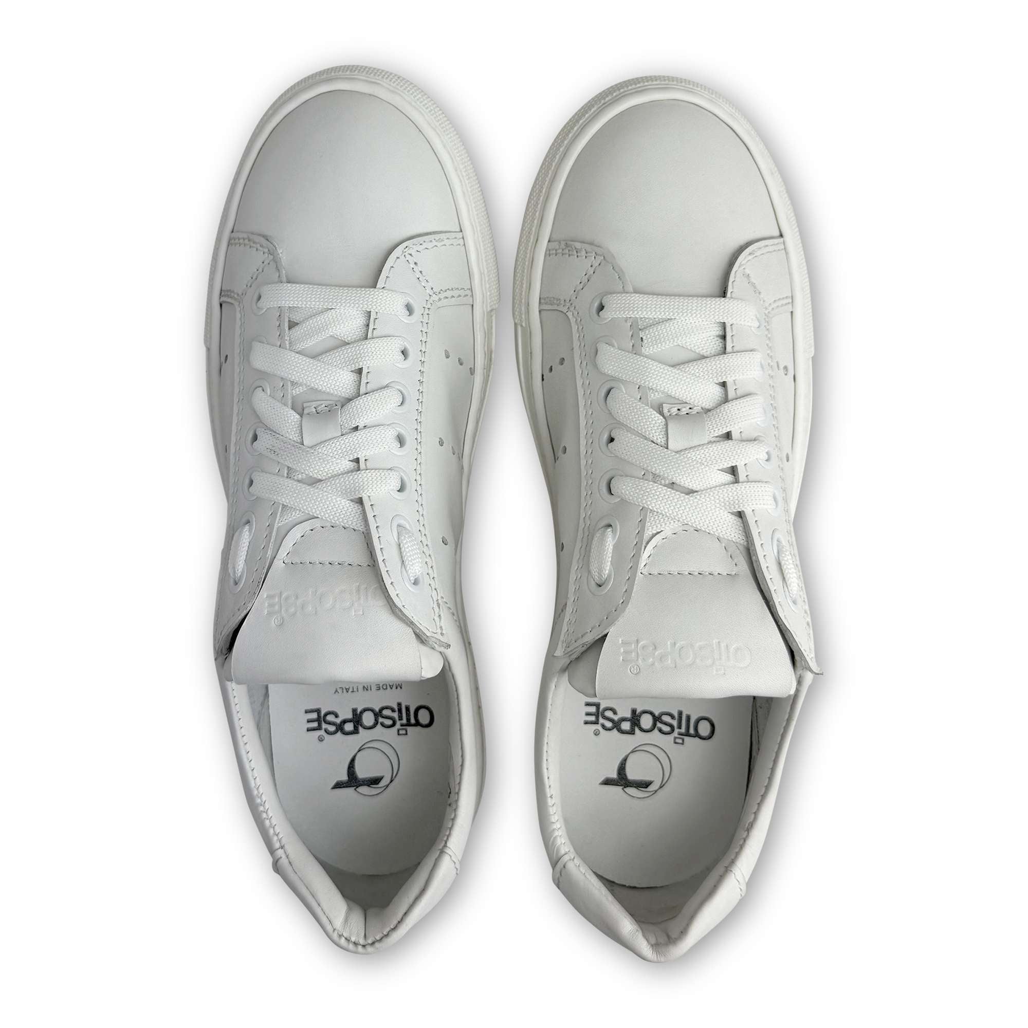 Sneakers bianche in pelle
