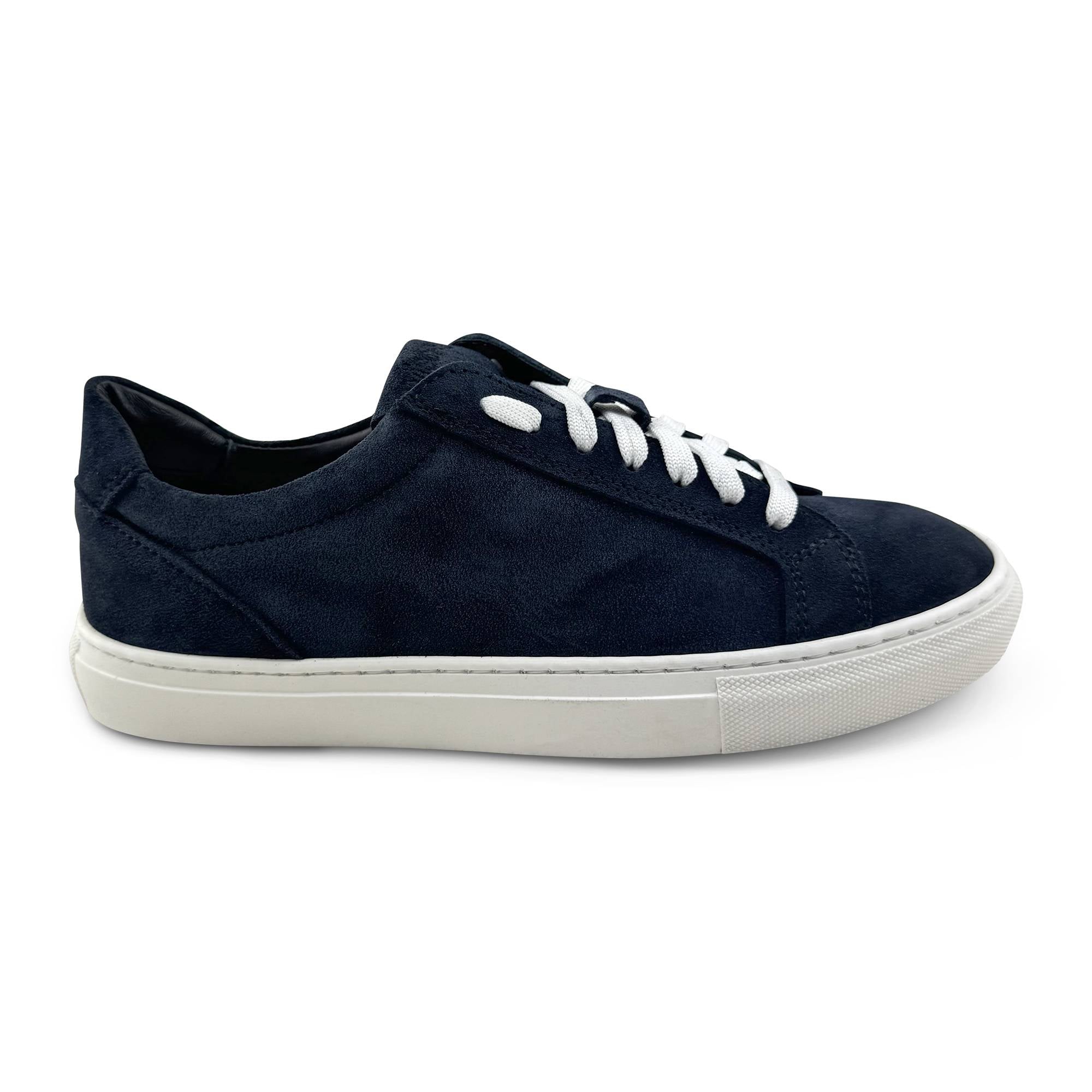 Sneakers blu in camoscio