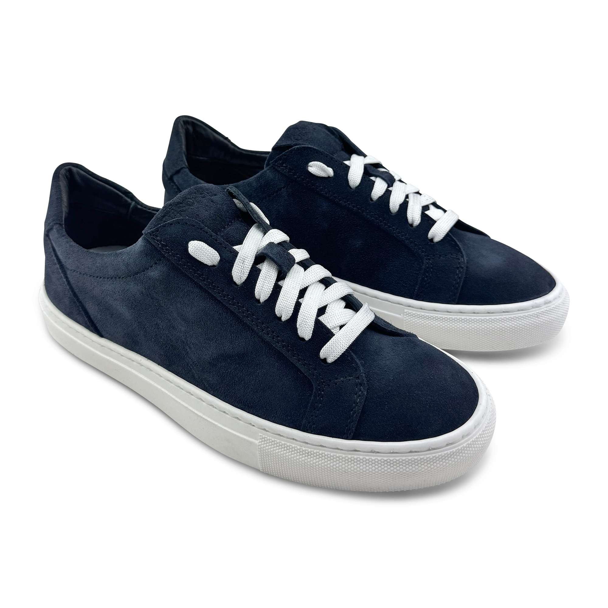 Sneakers blu in camoscio