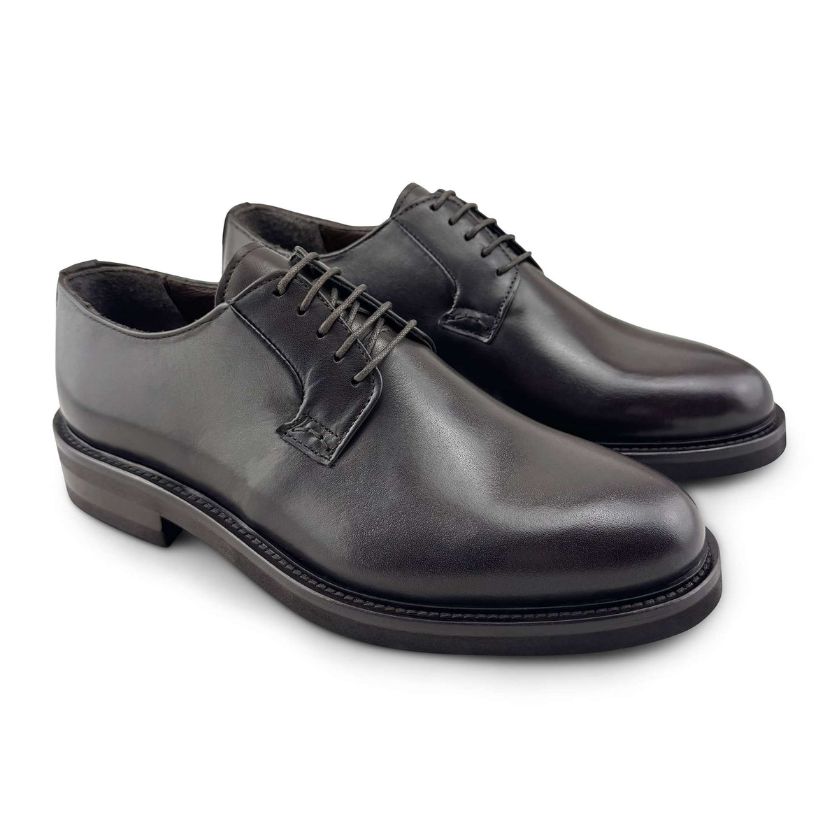 Derby Vibram in pelle testa di moro