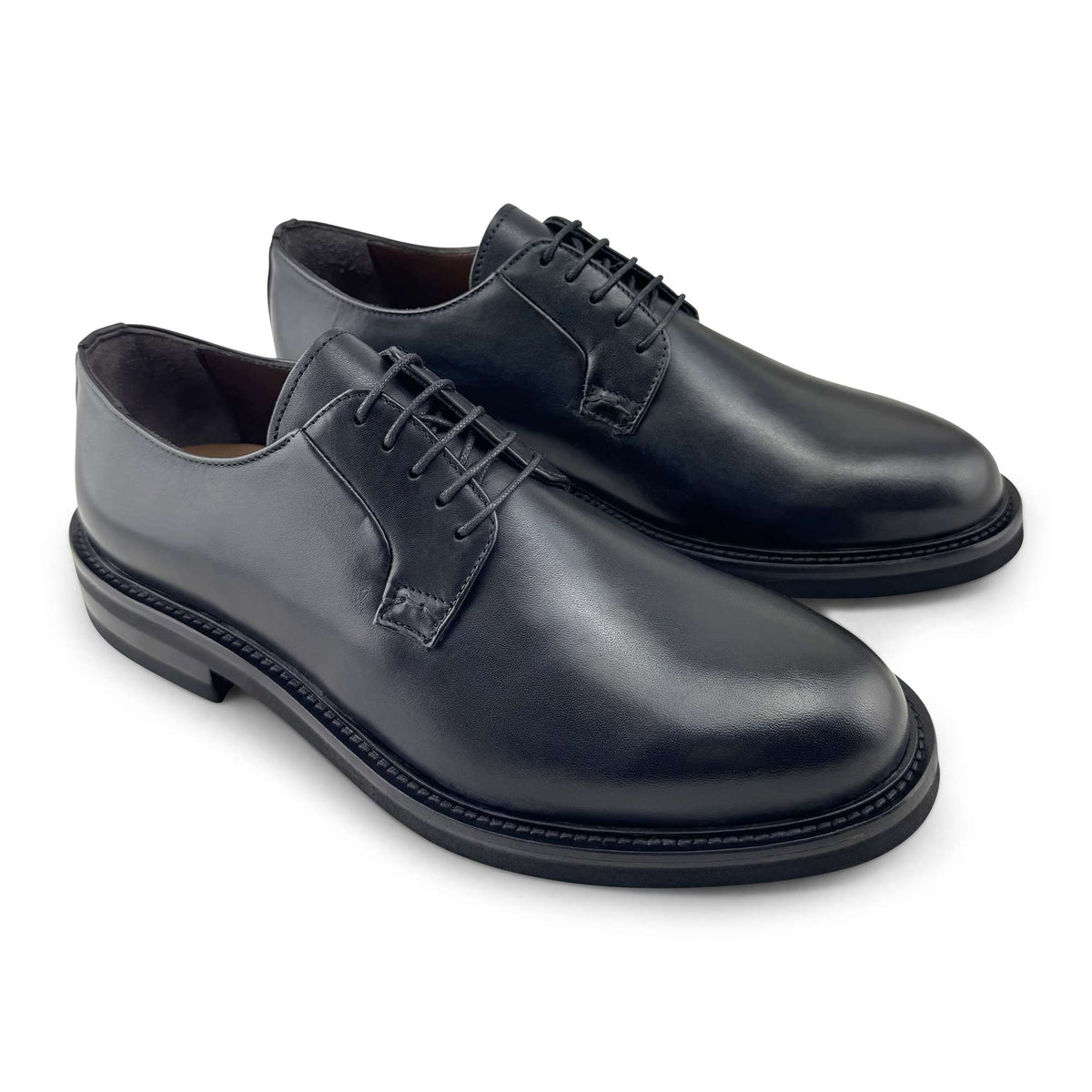 Derby Vibram in pelle nero