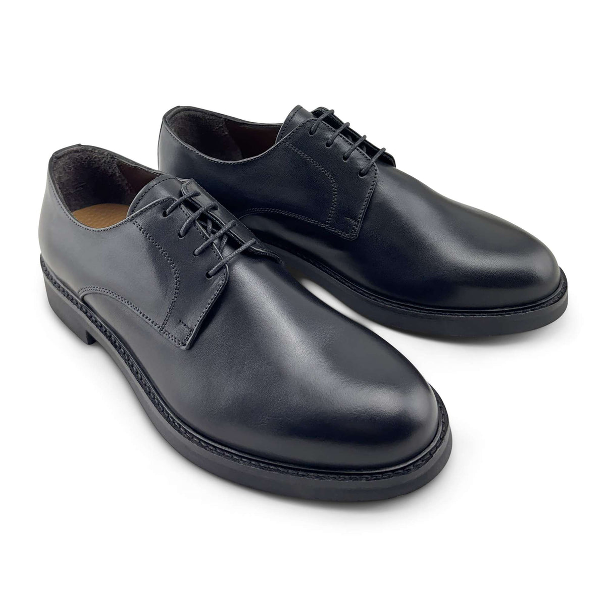 Derby in pelle nero