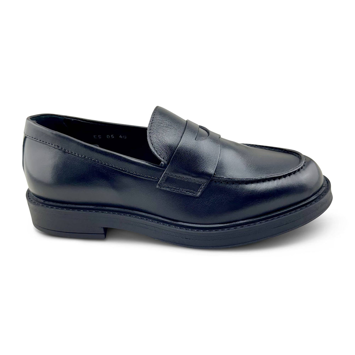 Mocassini neri in pelle