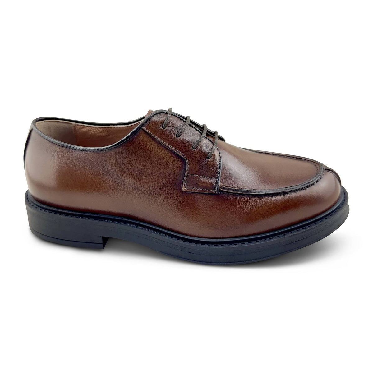 Derby cuoio in pelle