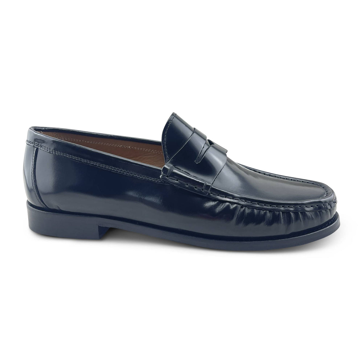 Mocassino in pelle abrasivato nero