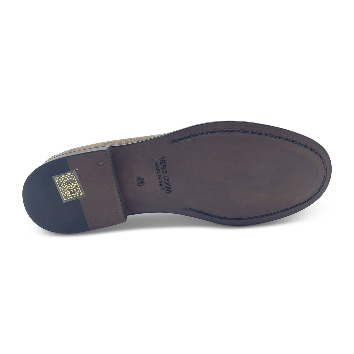 Mocassino in camoscio taupe