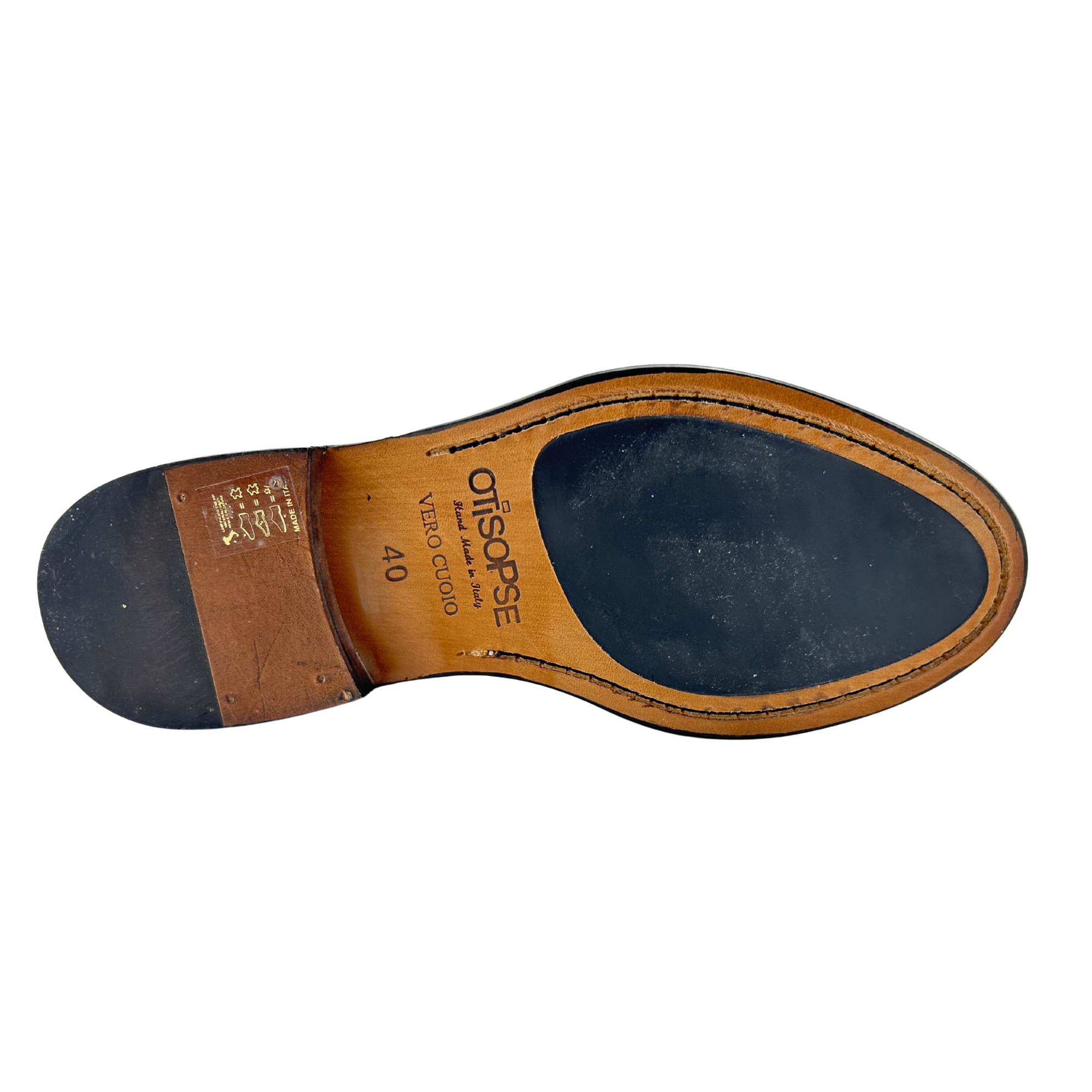 Slipper cuoio in pelle intrecciata