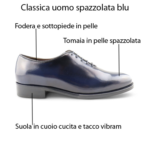 Oxford-Schuhe aus blauem Leder