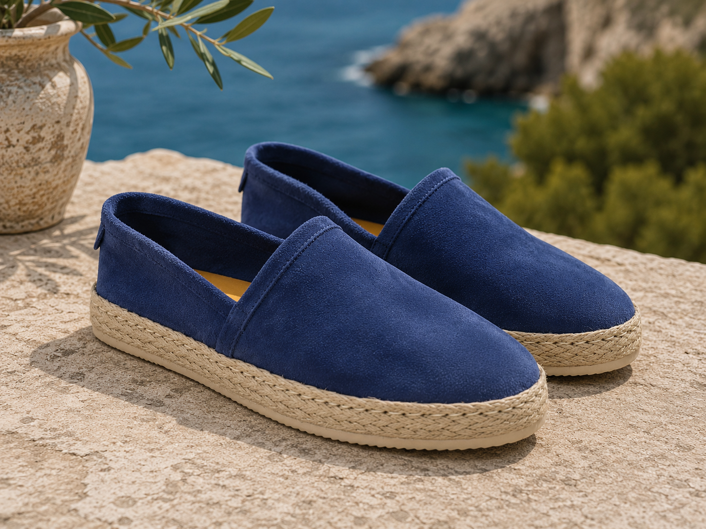 Espadrillas jeans in camoscio