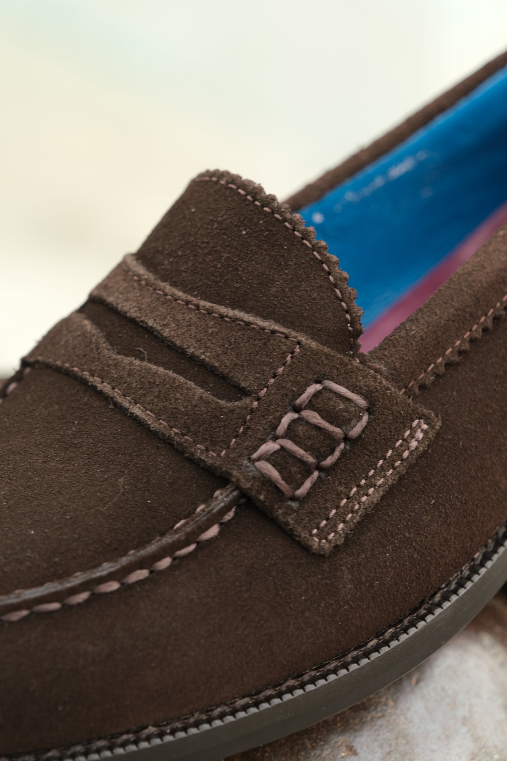 Mocassini testa di moro in camoscio