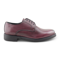 Burgundy leather derby