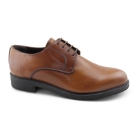 Tan leather derby