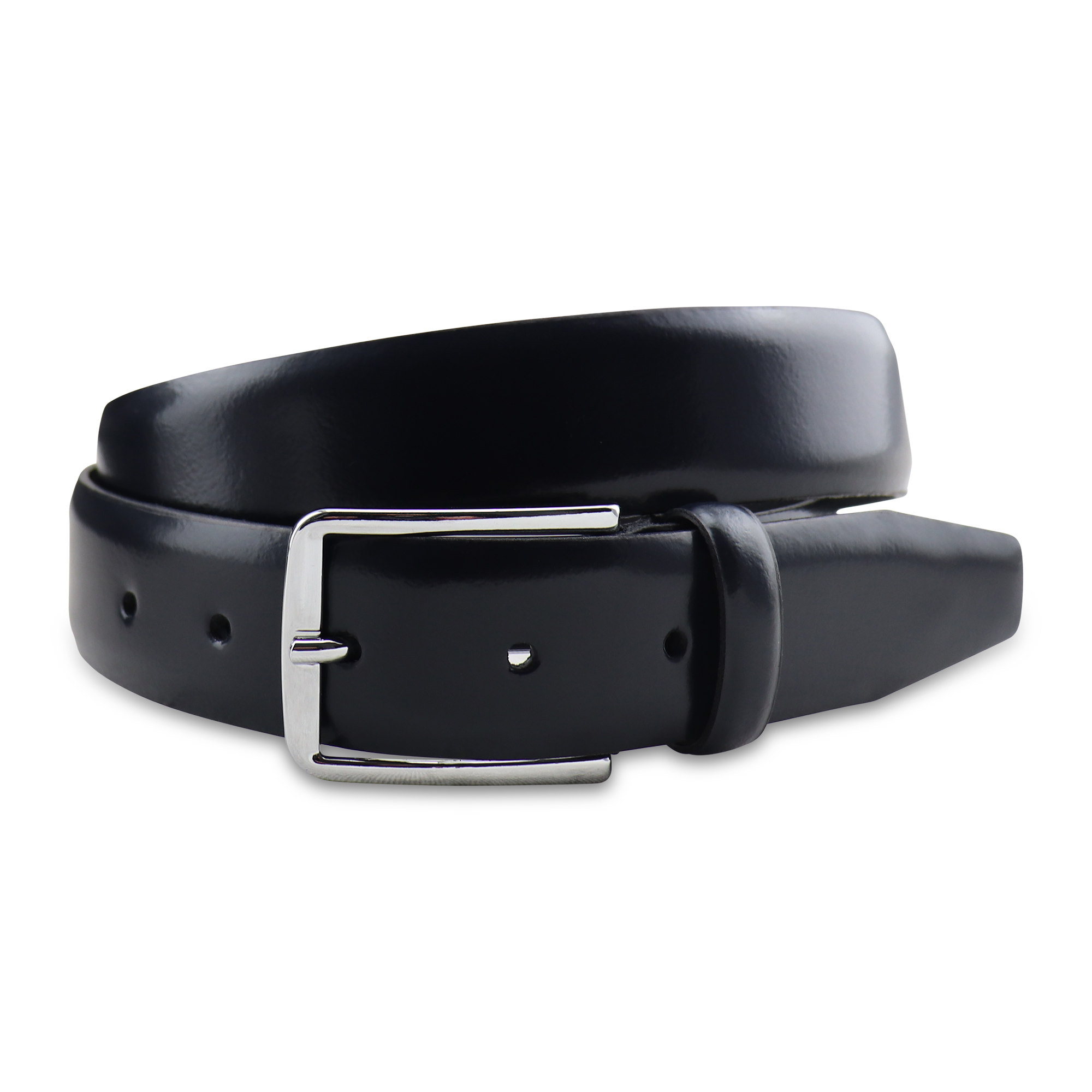 Cintura in pelle abrasivata blu