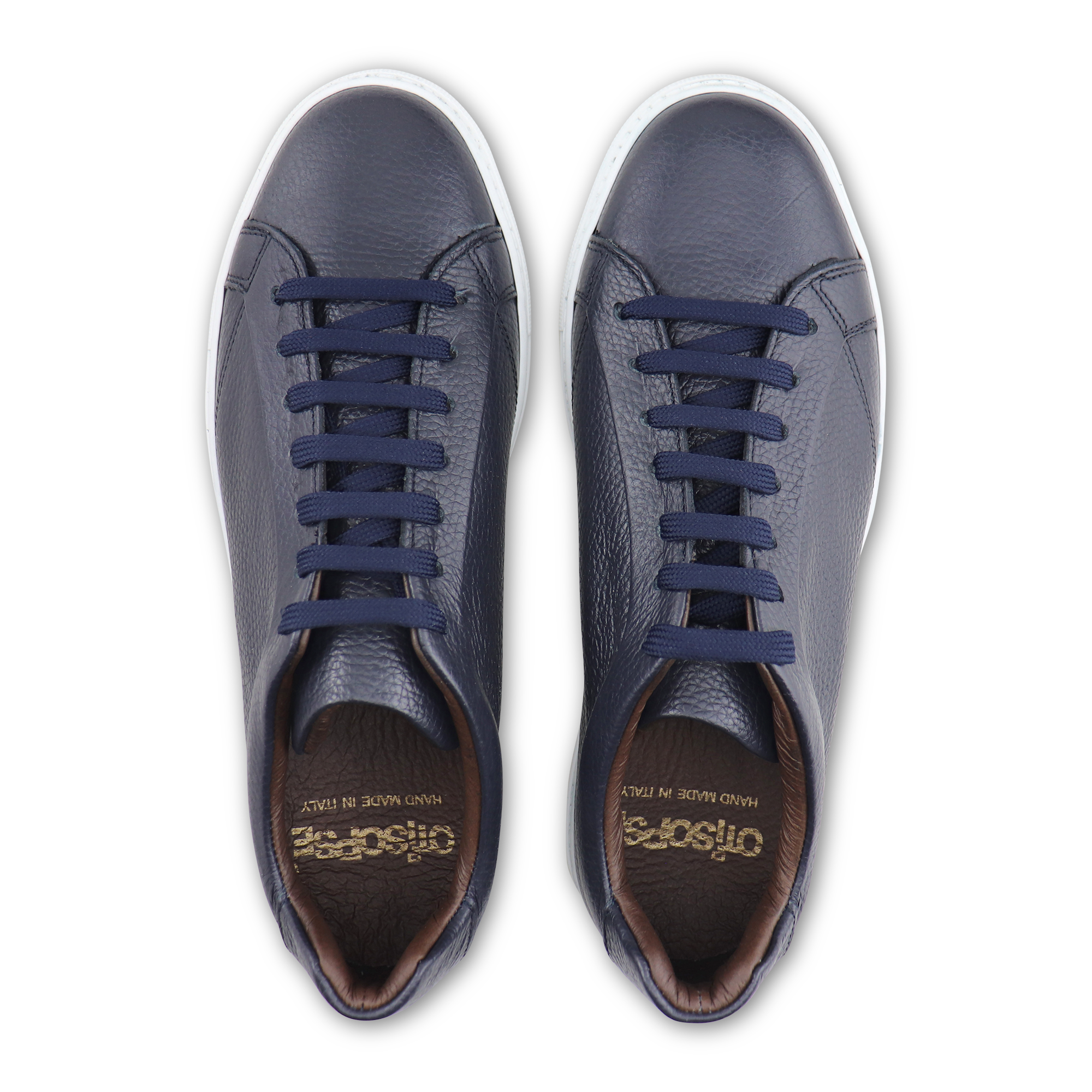 Blue textured leather Sneakers