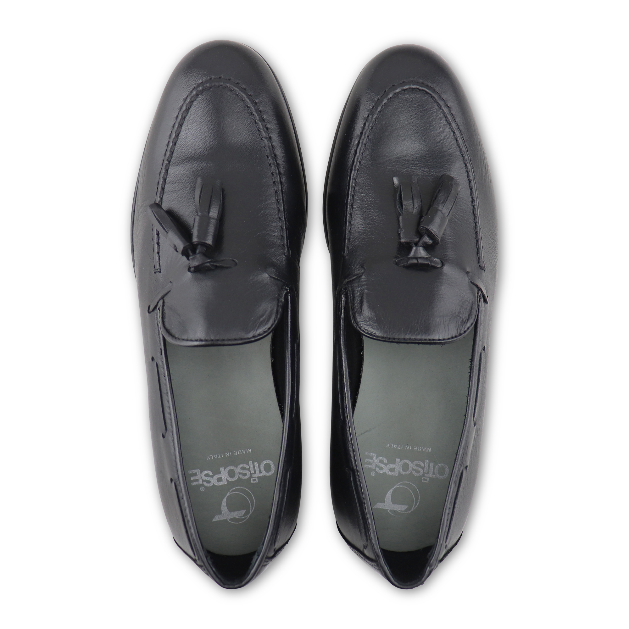 Mocassini tassel in pelle soft nero