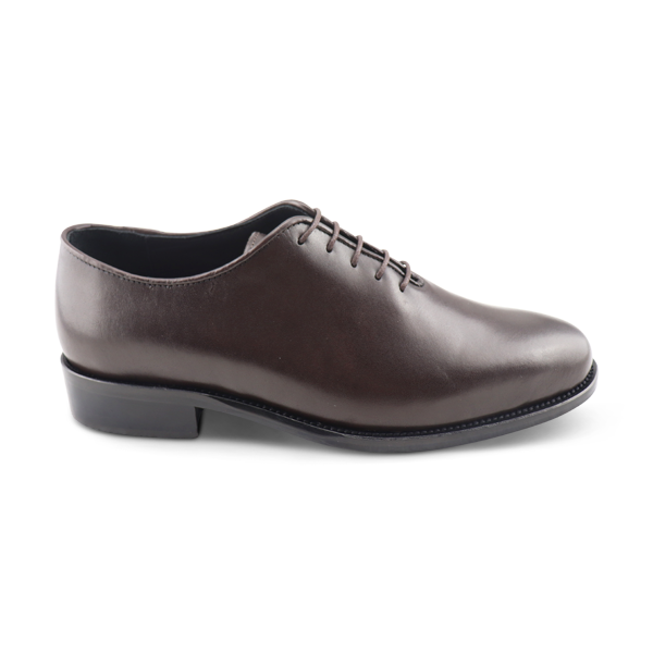 Oxford-Schuhe aus dunkelbraunem Leder