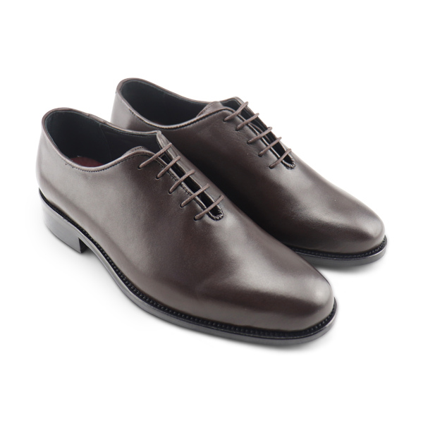 Dark brown leather Oxford shoes