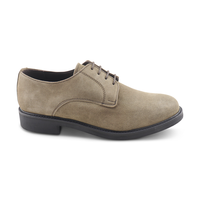 Taupe suede derby shoes