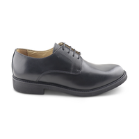 Black leather derby