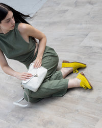 Mocassini camoscio giallo