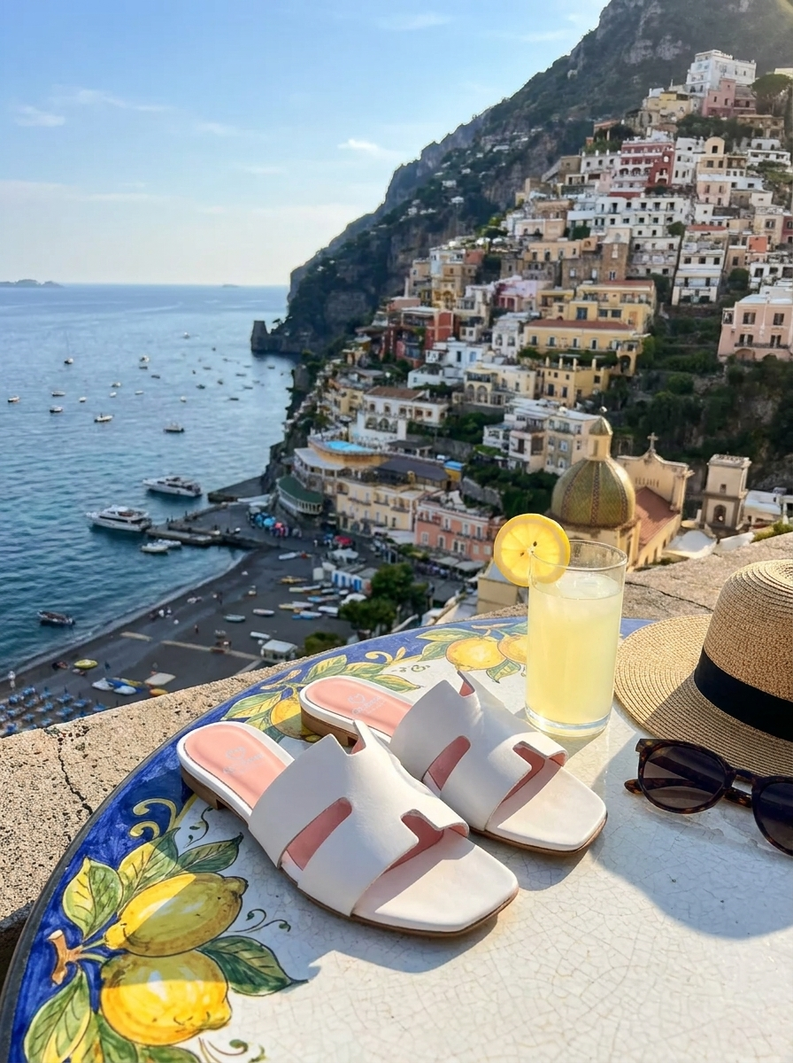 Ciabatta bianco in pelle tacco 10