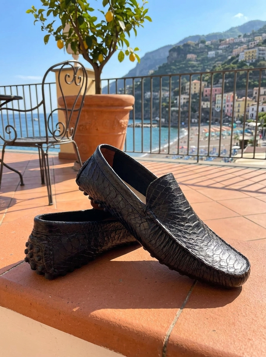 Gommini neri in pelle