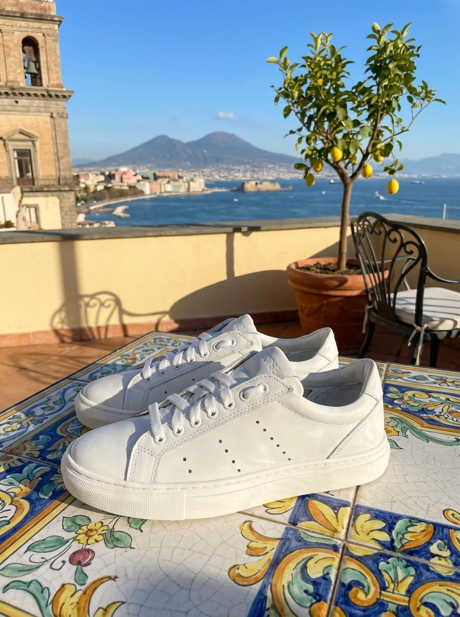 Sneakers bianche in pelle