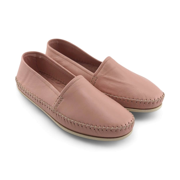 Espadrillas da uomo in pelle di colore rosa