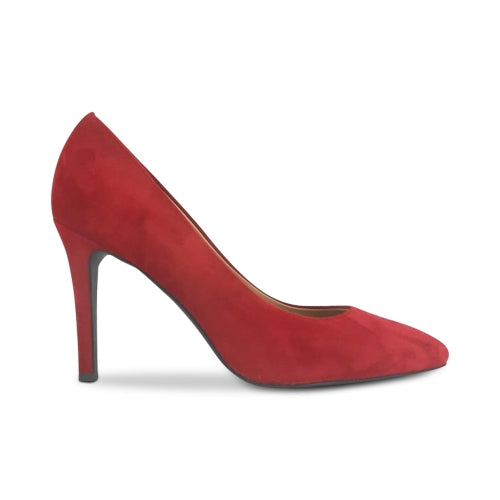 Red suede pumps - Main Image