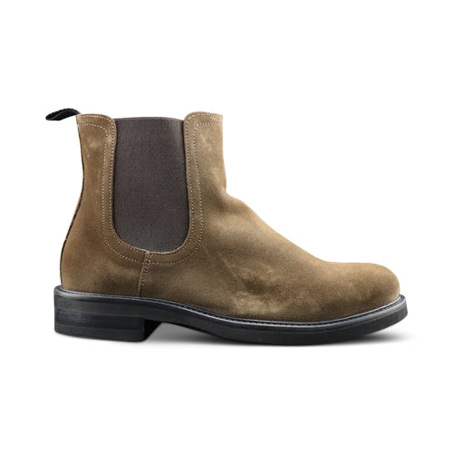 Stivaletti in camoscio color fango