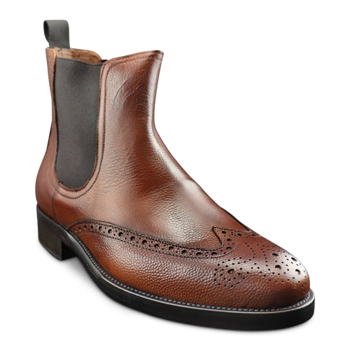 Stivaletti da uomo in pelle color cuoio