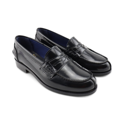 Mocassini neri da donna in pelle