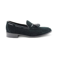 Μαύρα slippers από καστόρι με φούντα