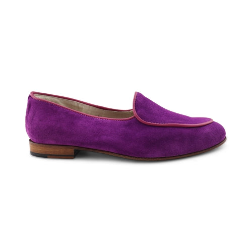 slippers da donna in camoscio